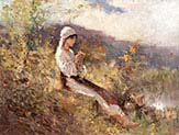 Peasant Woman Sitting in the Grass
